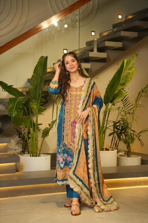 Mermaid wave muslin suit set - Image 2