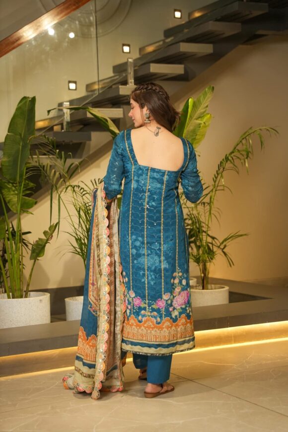 Mermaid wave muslin suit set - Image 5