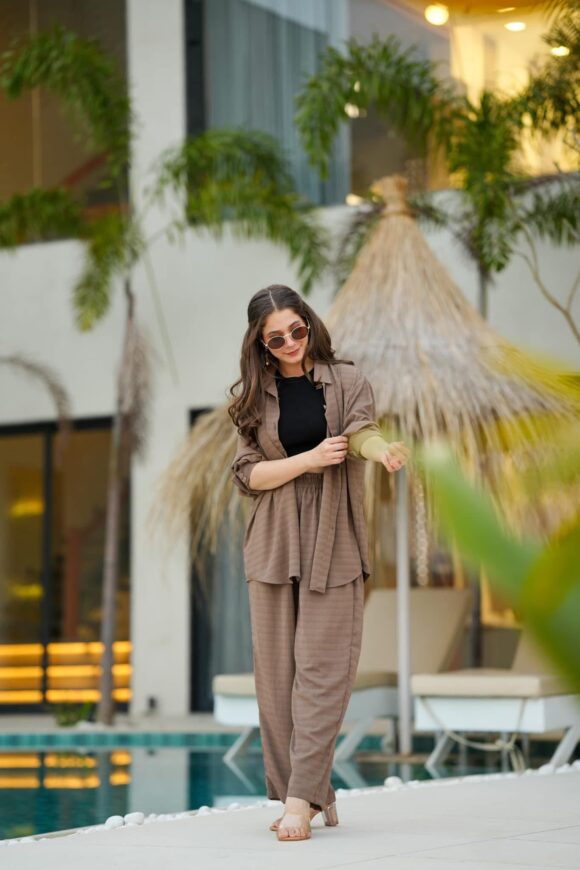 zendra brown co-ord set - Image 4