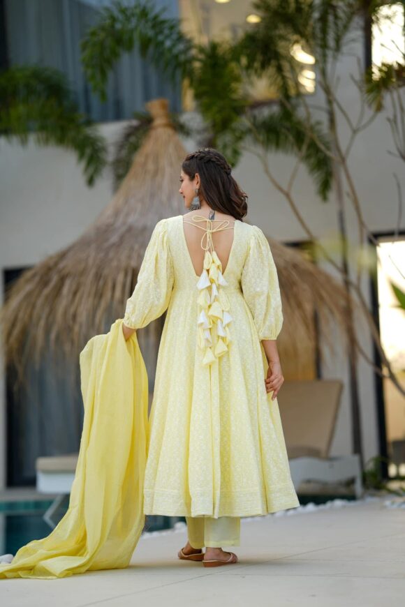 Mable lime cotton suit set - Image 7