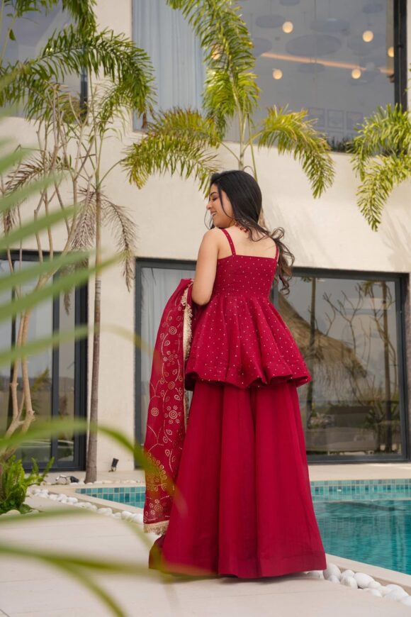Crimson Blush Kurta Set - Image 4