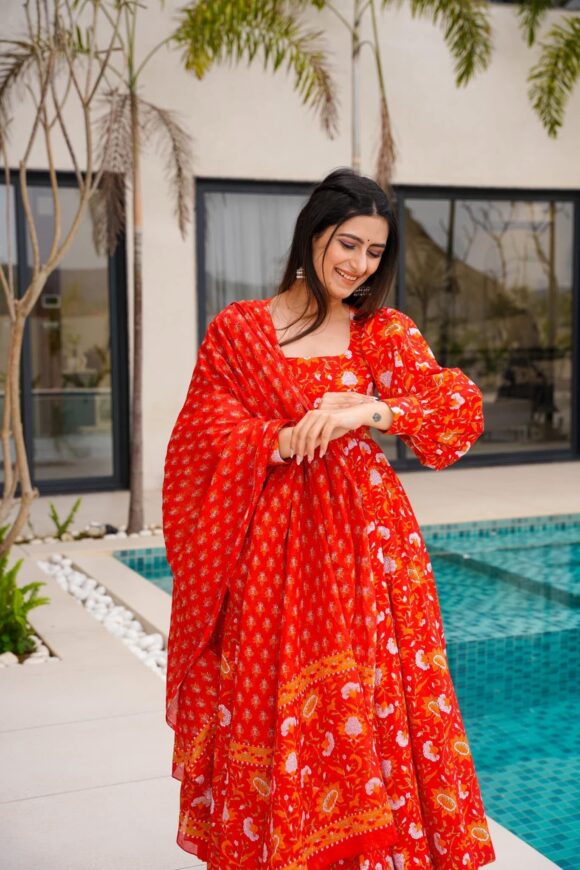 Autumn Radiance Orange Suit Set - Image 6