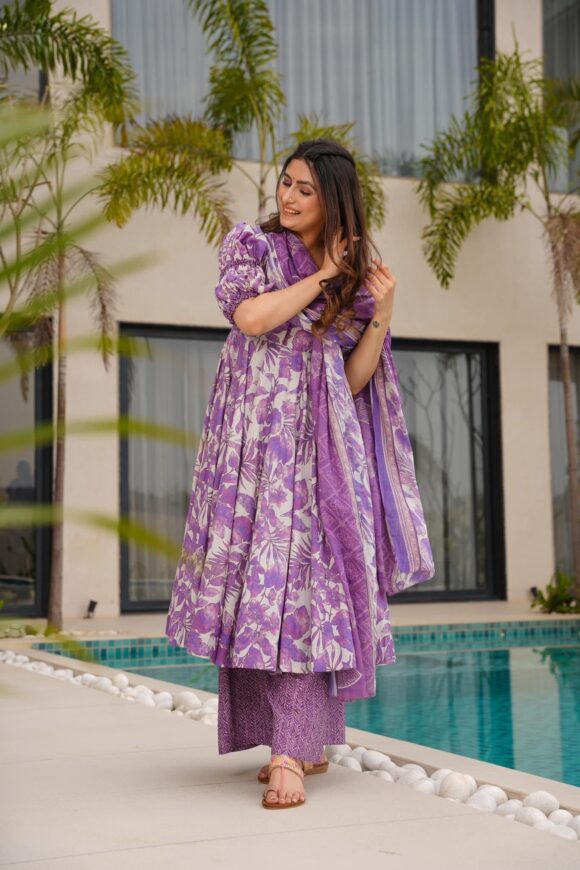Lilac Whispers Cotton Suit Set - Image 3