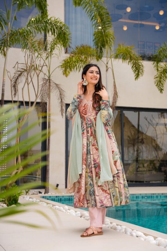 Tranquill Fern Muslin Suit Set - Image 5